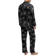 thumbnail image 4 of SEANATIVE Halloween Button Up Pajama for Men Spider Web Mens Halloween Pj Pants and Tops Size XS Long Sleeve Men Pajamas Set 2 Piece Jogger Loungewear with Pockets, 4 of 6