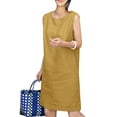 thumbnail image 4 of ZANZEA Ladies Fashion Sundress Sleeveless Cotton Linen Vintage Casual Dress, 4 of 5