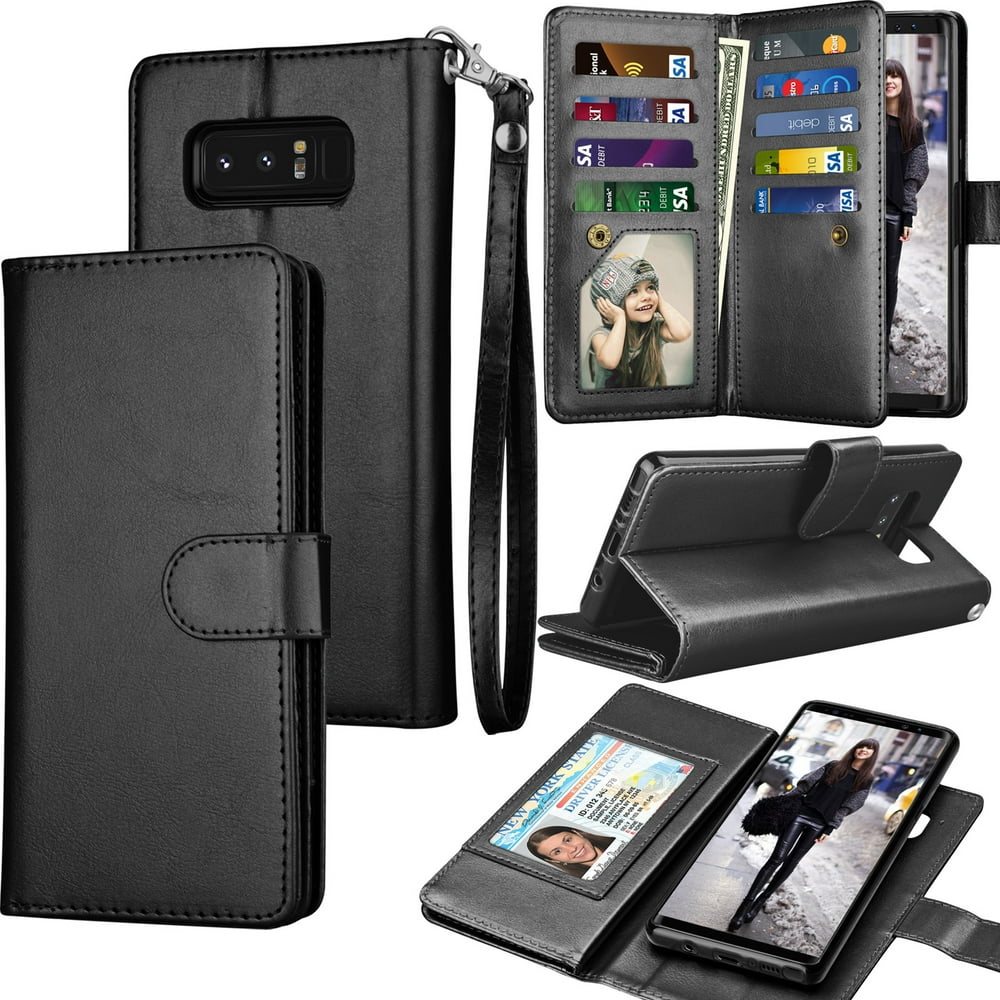 Galaxy Note 8 Case, Note 8 Wallet Case, Samsung Galaxy Note 8 PU