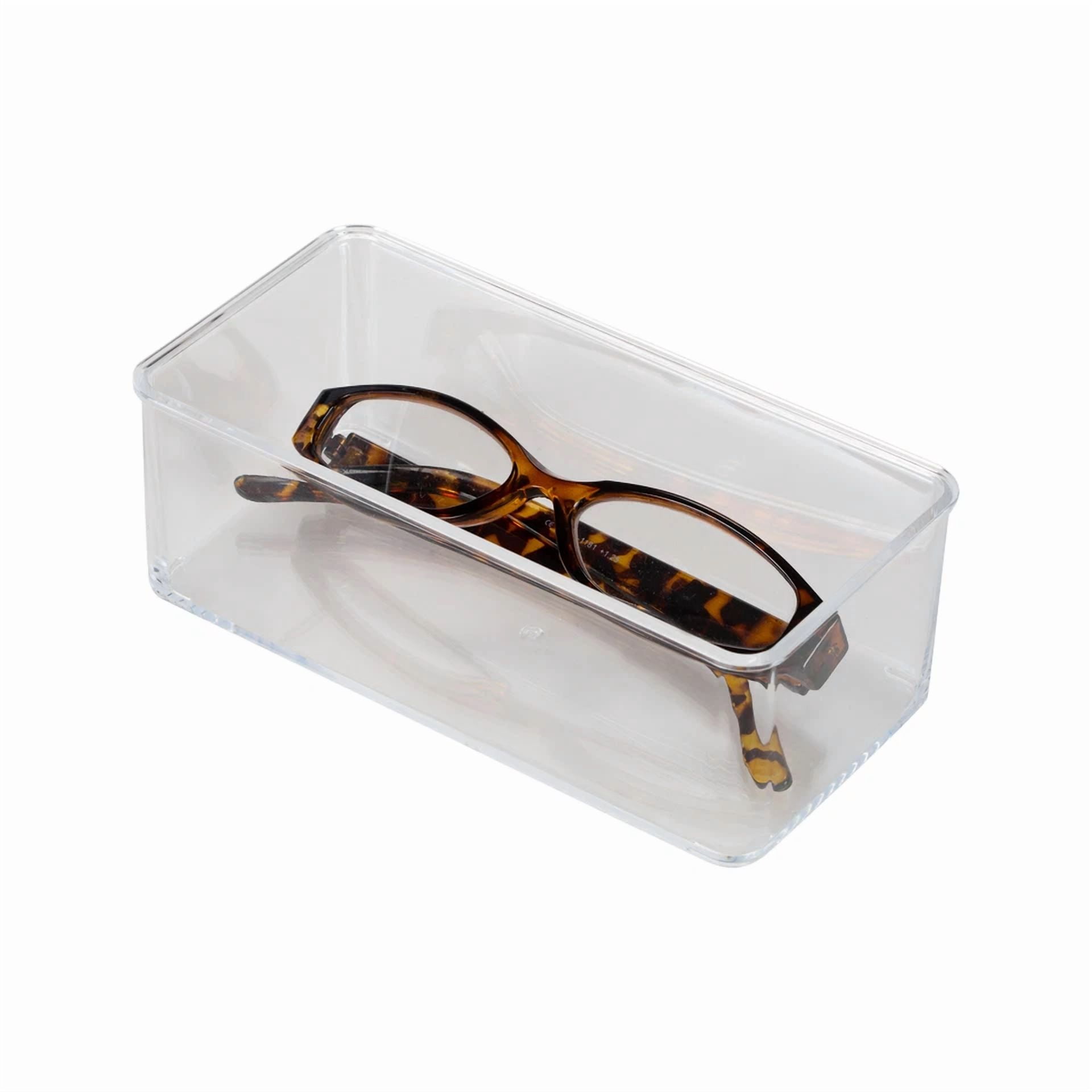 Simplify Small Narrow Drawer Organizer In Clear Dimensions: 6" X 3" X 2"