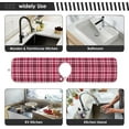 thumbnail image 7 of Coolnut Vintage Pink Plaid Kitchen Sink Splash Guard 2 Packs Faucet Absorbent Mats Classical Xmas Check Faucet Handle Drip Catcher Quickly Drying Mat for Kitchen Counter Bathroom, 23.6"x5.5", 7 of 7