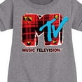 thumbnail image 3 of MTV Logo - Grunge Plaid - Toddler And Youth Girls Fleece Dress, 3 of 5