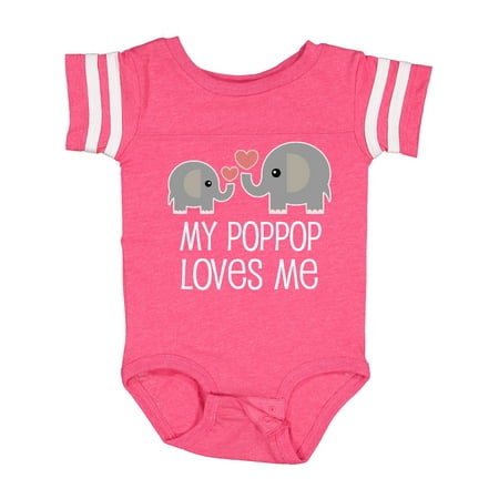 

Inktastic My PopPop Loves Me Grandkids Gift Baby Boy or Baby Girl Bodysuit