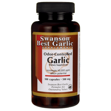 Swanson Odor-Controlled Garlic 500 mg 100 Caps (All The Best In Gaelic)