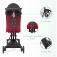 thumbnail image 5 of Evolur Roamer Ultra Light Umbrella Stroller in Red, Quick One-Hand Easy Fold Travel Stroller, Five Point Safety Harness, Adjustable & Removable Canopy, Lightweight Aluminum Frame Baby Stroller, 5 of 5