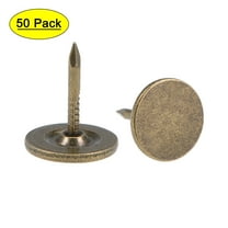 Uxcell 11mmx13mm Flat Head Furniture Nails Bronze Tone Upholstery Nails Tacks 50 Pack