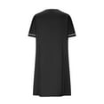 thumbnail image 6 of yoeyez Nurses Scrub Dress Uniforms Women's Solid Color Splicing Knee Length Dresses with Pocket Casual Short Sleeve V-Neck Holiday Workwear Black,XL, 6 of 7