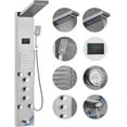 thumbnail image 1 of VEVOR Shower Panel System, 6 Shower Modes, LED & Screen Hydroelectricity Shower Panel Tower, Rainfall, Waterfall, 5 Massage Jets, Tub Spout, Handheld Shower, Stainless Steel Wall-Mounted Shower Set, 1 of 9