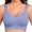 Grey, variant on Women's Wireless Comfortable Soft Bra Full Coverage Everyday No-Show V-Neck Bra Valentine's Day Easter Lingerie