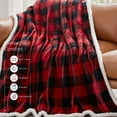 thumbnail image 5 of ToyKingdee Sherpa Fleece Blanket - Buffalo Plaid Christmas Blanket, Super Soft Cozy Warm Thick Winter Throw Blankets for Couch and Bed, 5 of 7