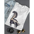 thumbnail image 3 of Watercolor Skunk Soft Art T-Shirt Women -Image by Shutterstock, Female 5X-Large, 3 of 4