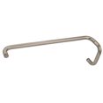 thumbnail image 2 of CRL BMNW6X22BN Brushed Nickel 6" Pull Handle and 22" Towel Bar BM Series Combination Without Metal Washers, 2 of 2