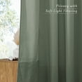 thumbnail image 2 of NICETOWN Linen Curtains 90 inches Long, Grommet Thick Linen Blend Drape Farmhouse Light Filtering Privacy Protection Window Treatment for Bedroom Living Room, Lichen, 55"x90", 2 Panels, 2 of 7