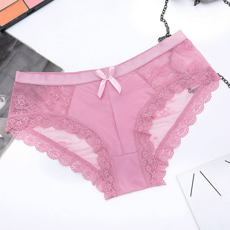 Aayomet Women Panties Seamless Leopard Print Women Translucent Underwear  Sheer Lace Tank Lace Underpant,Pink XL