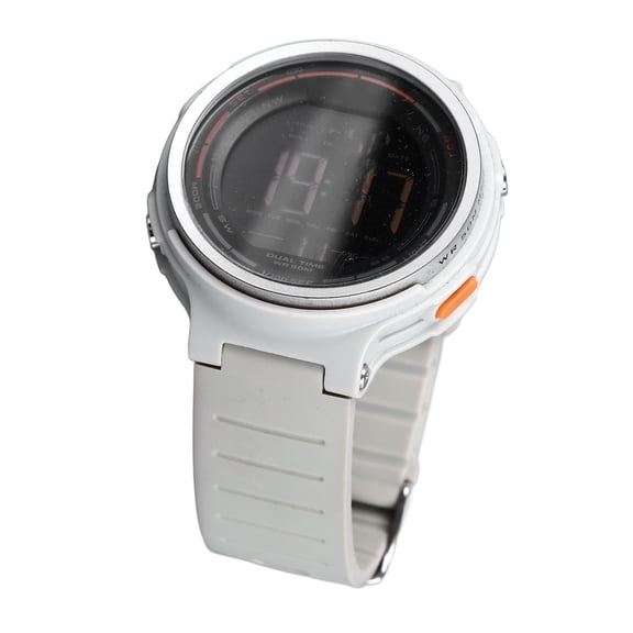 Outdoor Digital Watch, Countdown Timer LED Luminous Gray Digital Sports Watch Dual Time for Sports