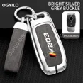 thumbnail image 2 of Zinc alloy+leather Car Key Housing For Mercedes Benz W203 A 3 buttons GLB GLC ML E Class E43 W213 S Class E400 Car Key Cover, 2 of 12
