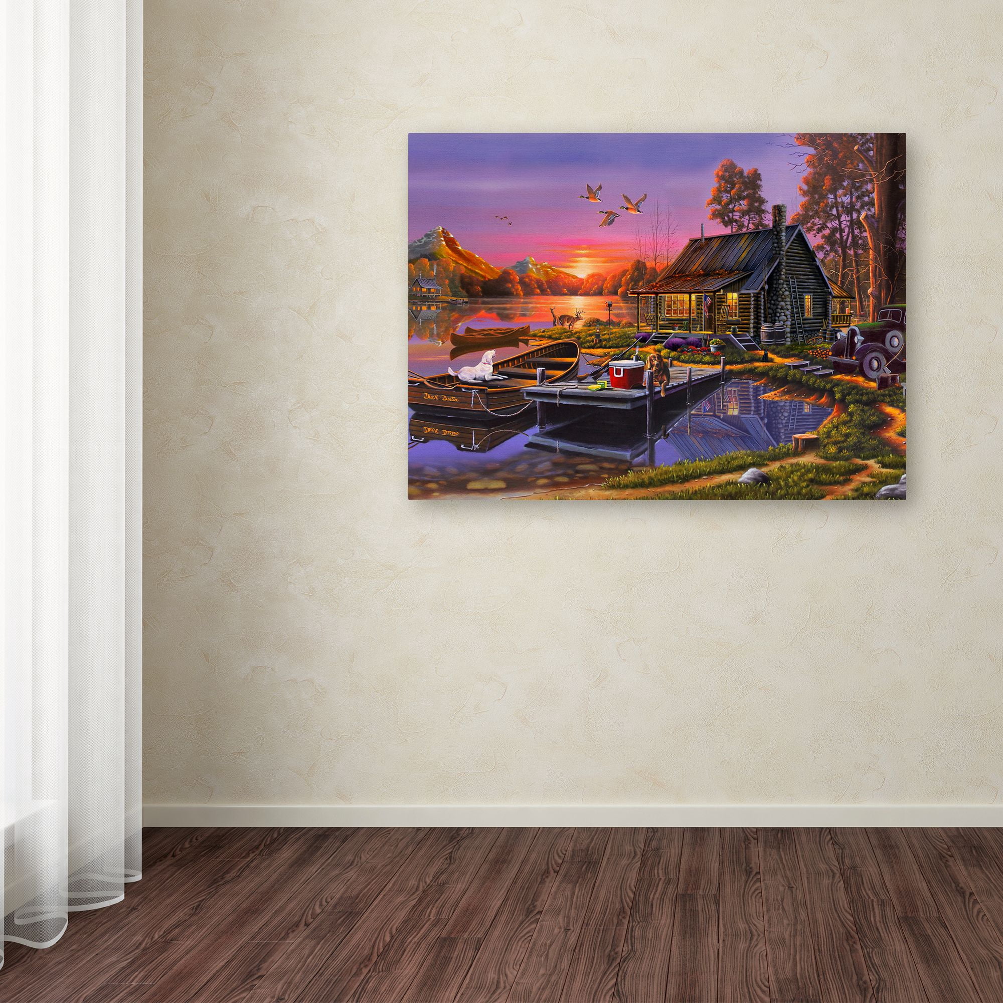 Trademark Fine Art 'Sunset Over a Busy Day' Canvas Art by Geno Peoples