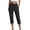 Black, variant on Women's Capris 2026 Summer Casual - High Waisted Button Loose Travel Hiking Capri Cropped Pants with Pockets for Warm Weather(Coffee/L)