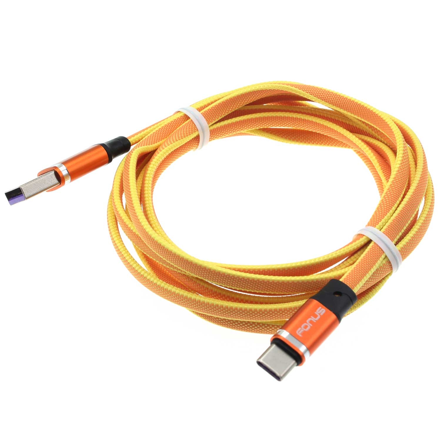 Orange 6ft USB Cable for Galaxy S20/Ultra/Plus TypeC Charger Cord