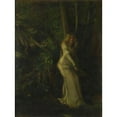 thumbnail image 2 of Pascal-Adolphe-Jean Dagnan-Bouveret 12x14 Gold Ornate Wood Frame and Double Matted Museum Art Print Titled - A Young Woman in the Play, 2 of 4