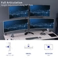 thumbnail image 3 of VIVO Telescoping Quad Ultra Wide 27" to 38" Monitor Freestanding Desk Stand, 3 of 8