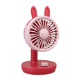 thumbnail image 1 of Lindo pequeño conejo nuevo verano escritorio pequeño ventilador carga estudiantes mesa silenciosa Camping con ventiladores, 1 of 2