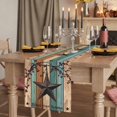 thumbnail image 2 of Texas Star Vintage 90 Inch Table Runner, Berry Turquoise Green Brown Wooden Farmhouse Dresser Scarf Cotton & Linen Tablerunner for Dining/Kitchen Island/Holiday Party Décor 13" x 90", 2 of 9