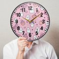 thumbnail image 6 of Yayeee Wall Clock Battery Operated 9.5" Silent Non-Ticking for Living Room, Pink Halloween, 6 of 8