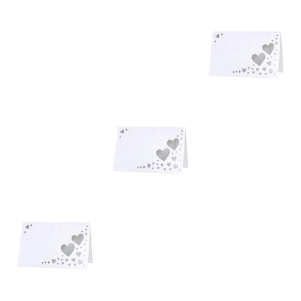 Naiovety 50 paquete/lote personalizar decoraciones de con corazón hueco nombre lugar tarjetas boda nombre tarjetas blanco Type1 NO1