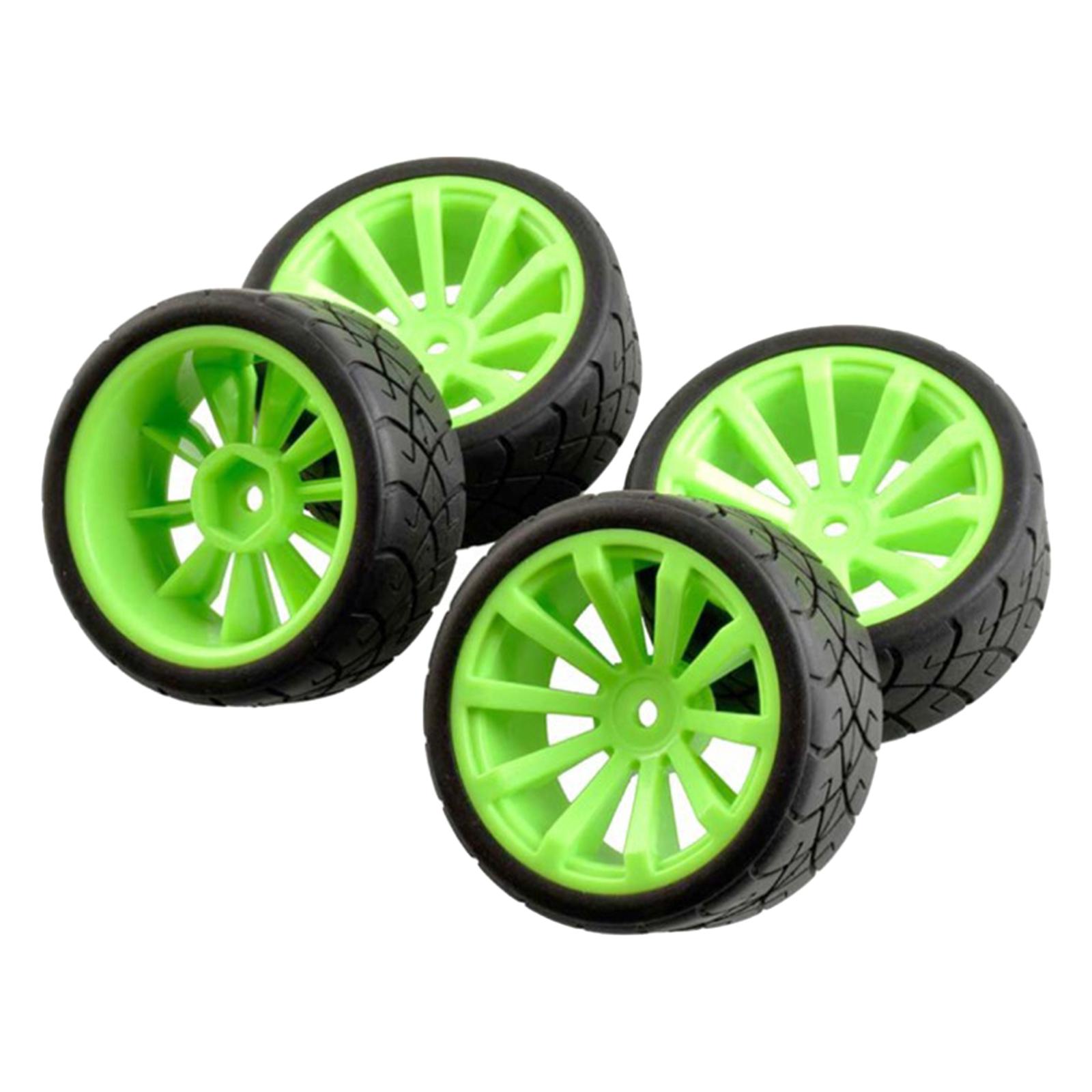 4 Pieces 144001124018124019 for 1:10 Rubber Tire RC Car , Green - image 4 of 7