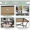thumbnail image 5 of Traditions 42" Square Glass Top Table, Cast Aluminum Frames, Bronze Finish, All-Weather - TRAD42SQTBLG, 5 of 7