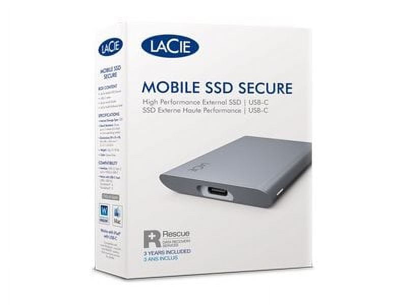 LaCie 2TB Mobile SSD Secure USB-C Drive for PC, Laptop Data LaCie 2TB Mobile SSD Secure USB-C Drive for PC, Laptop Data