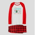 thumbnail image 3 of Family Matching Christmas Pajamas, Nutcracker Design with Red Plaid Pants and Festive Red Sleeve Tops, Full Sizes, 3 of 7