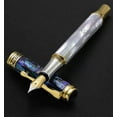 thumbnail image 7 of Xezo Xezo Maestro® 18K Gold Plated Fountain Pen (Medium Nib) - Oceanic White Mother of Pearl  Paua Abalone, 7 of 7