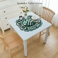 thumbnail image 2 of nygtbtfer Sage Green Checkered Tablecloth, Fitted Table Cover with Elastic for Tables, Green White Table Cloth Outdoor Indoor Dinning Party Tablecloths, 2 of 7