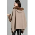 thumbnail image 3 of ZhangBaoLin Women Shawl Wrap Cardigan Poncho Cape Open Front Thick Wool Coat, 3 of 6