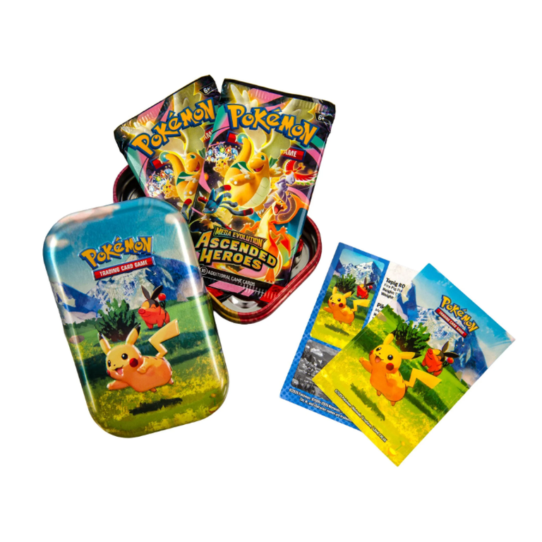 Pokemon TCG - Mega Evolution: Ascended Heroes Sealed Mini Tin Display Box! (10 Tins) - Walmart.com Pokemon TCG - Mega Evolution: Ascended Heroes Sealed Mini Tin Display Box! (10 Tins) - Walmart.com