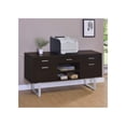 thumbnail image 3 of Spacious 5 Drawer TV Stand Credenza Table - Modern Media Console for 50 Inch TVs - Cappuccino Finish, 3 of 3