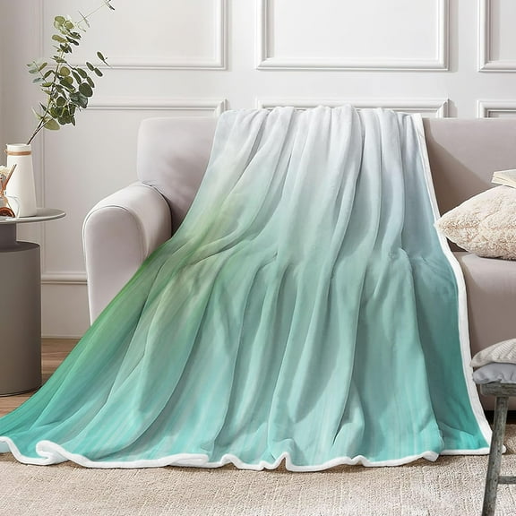 Blue Throw Blanket, Ombre Navy Blue Soft Flannel Blanket for Couch,Sofa Bed Room, Plush Lightweight Dark Blue Gradient Flannel Blanket, Cozy Microfiber Decorative Gift Throw Blanket