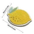 thumbnail image 3 of HomeDM Fruit Bath Mats, 15.7" x 23.6" Microfiber Soft Absorbent Bathroom Rugs, Machine Washable Non-Slip Bath Mat Rug for Kitchen Bedroom Living Room, Lemon, 3 of 6