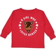 thumbnail image 3 of Inktastic A Girl Who Loves Horses Boys or Girls Long Sleeve Toddler T-Shirt, 3 of 5