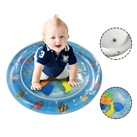 Inflatable Baby Water Play Mat Infants Toddlers Fun Tummy Time Play Activity Center,