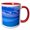 Red/White, variant on 3drose, France, Reunion Island, St-pierre, Waterfront - Eu09 Wbi1988 - Walter Bibikow, 15oz Two-tone Black Mug