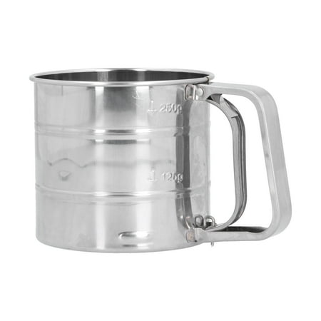 

Shaker Sieve Cup Stainless Steel Mesh Crank Anti-rust Baking Sugar Sifter For Coffee Powder For Chocolate Powder For Sugar Powder For Flour