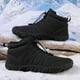 thumbnail image 4 of Botas de nieve descalzas Botas de tobillo minimalistas Felpa térmica antideslizante para hombres y mujeres, 4 of 9