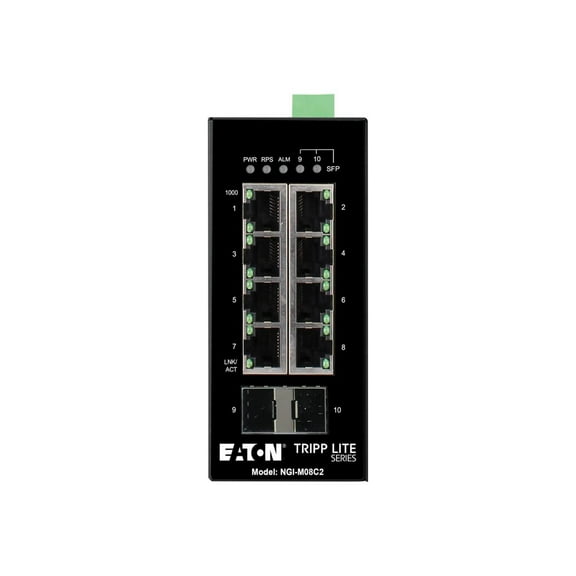 Tripp Lite 8-Port Managed DIN Mount Industrial Gigabit Ethernet Switch NGIM08C2