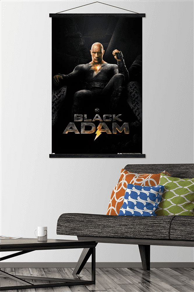 DC Comics Movie Black Adam - Throne One Sheet Wall Poster with Magnetic Frame, 22.375" x 34"