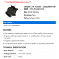 thumbnail image 2 of Liftgate Lock Actuator - Compatible with 2000 - 2005 Toyota RAV4 2001 2002 2003 2004, 2 of 2