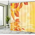 thumbnail image 4 of Ambesonne Orange Shower Curtain, Sun View Leaves, 69"Wx70"L, Earth Yellow Orange, 4 of 4