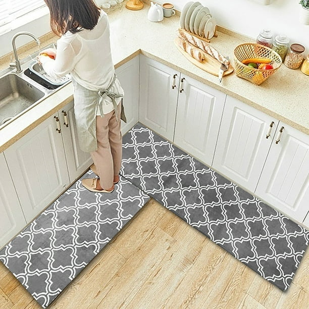 Super Soft Door Mat Antislip Area Rug Moroccan Trellis Floor Mat